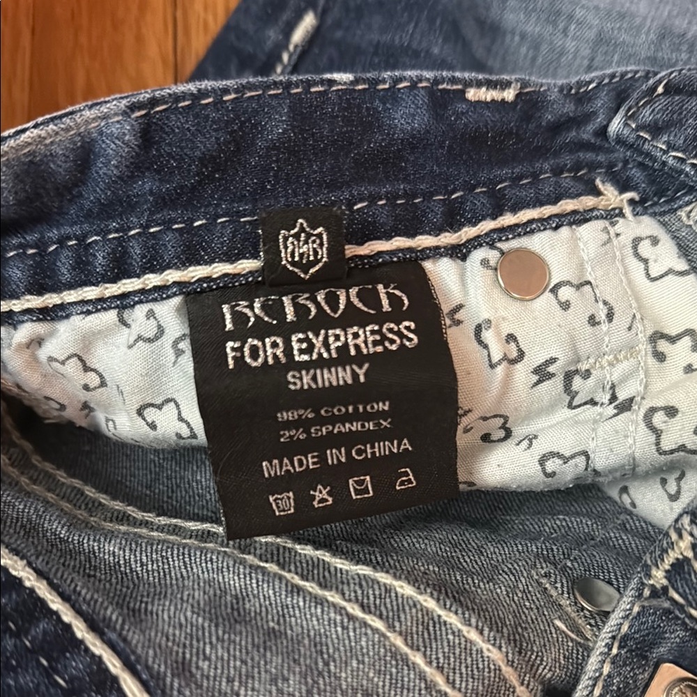 Express Blue Skinny Jeans with Classic Style - Picture 3 of 4